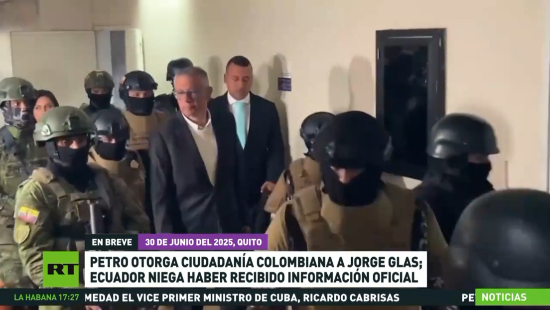 Petro otorga la ciudadanía colombiana a Jorge Glas pero Ecuador niega haber recibido información oficial