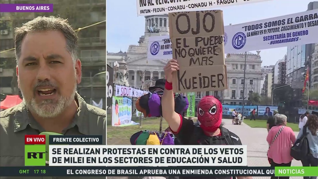 Oposición argentina busca en el Congreso revertir vetos de Milei a presupuestos universitarios y de salud