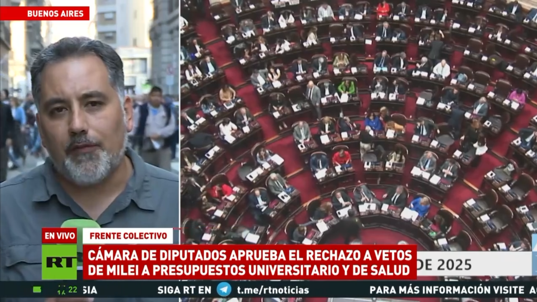 Cámara de Diputados de Argentina aprueba el rechazo a vetos de Milei a presupuesto universitario y de salud