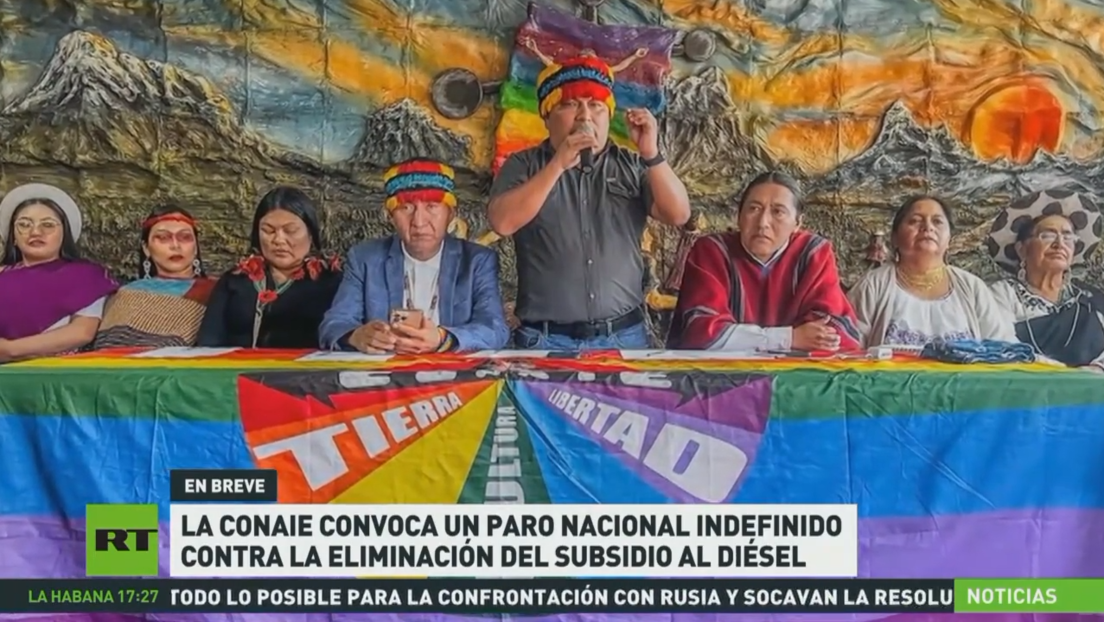 La CONAIE convoca a un paro indefinido contra la eliminación del subsidio al diésel en Ecuador