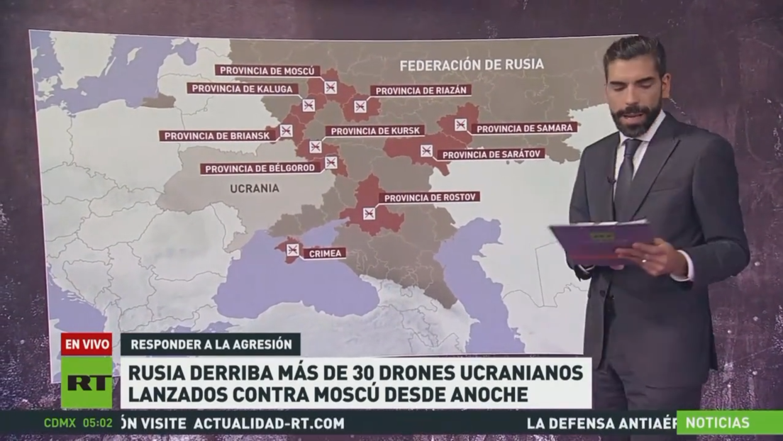 Rusia derriba decenas de drones ucranianos lanzados contra Moscú