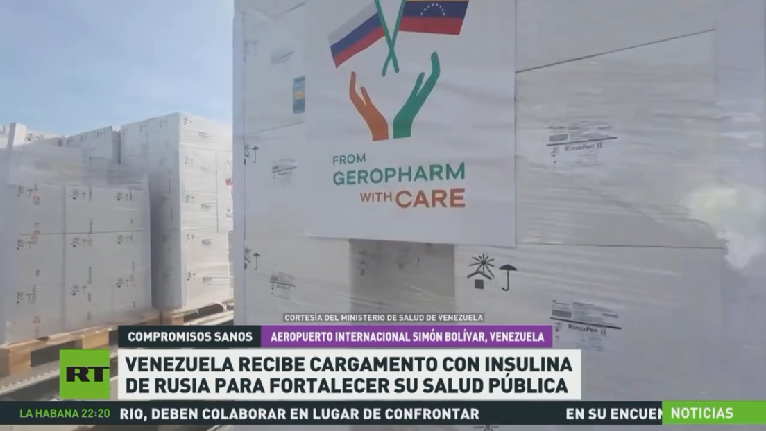 Venezuela recibe cargamento con insulina de Rusia para fortalecer su salud pública