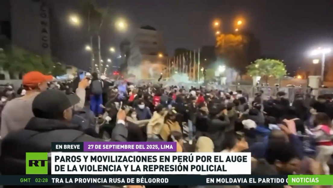 Paros y movilizaciones en Perú por el auge de la violencia y la represión policial