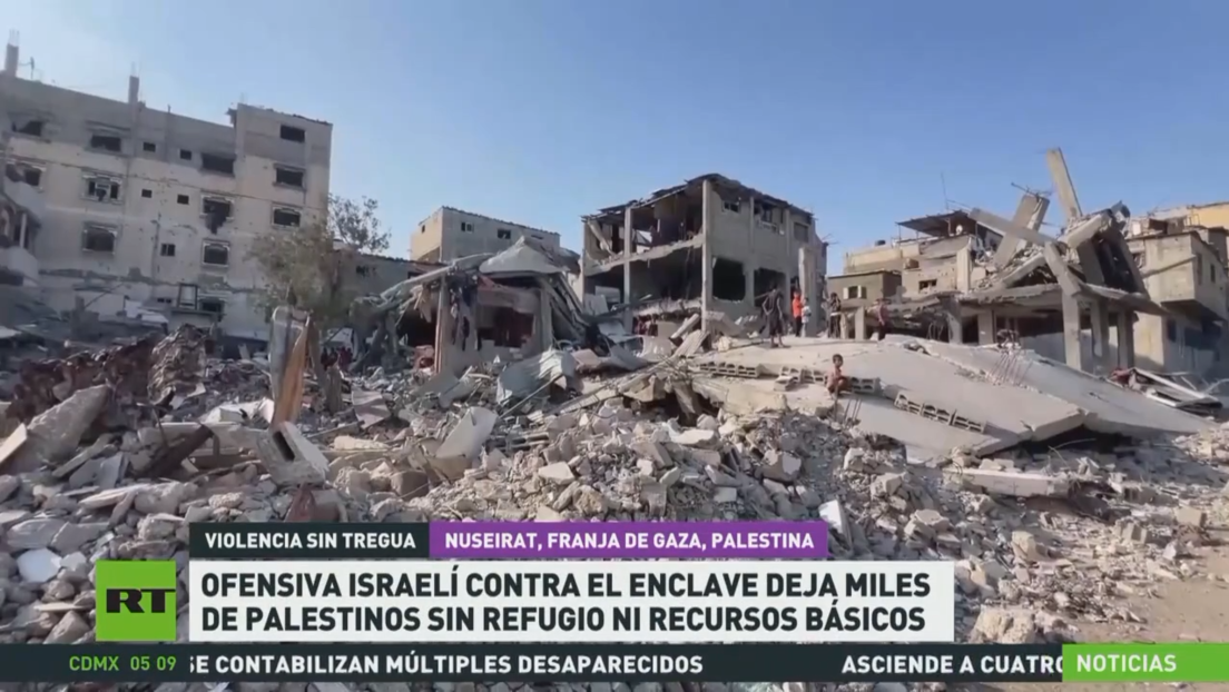 Ofensiva israelí contra Gaza deja a miles de palestinos sin refugio ni recursos básicos