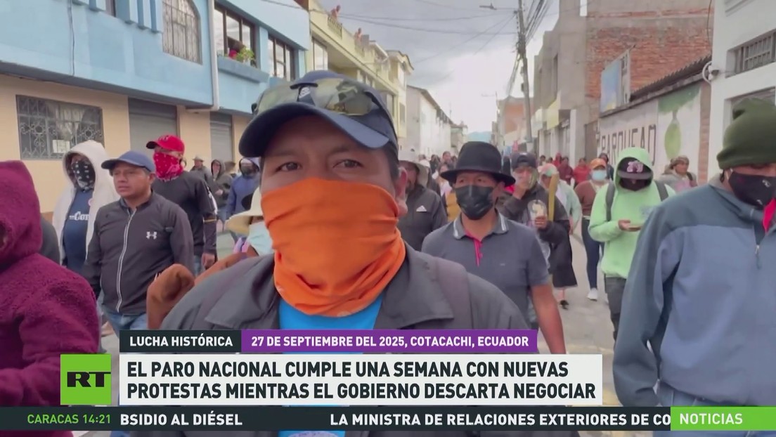 El paro nacional cumple una semana en Ecuador con nuevas protestas mientras el Gobierno descarta negociar