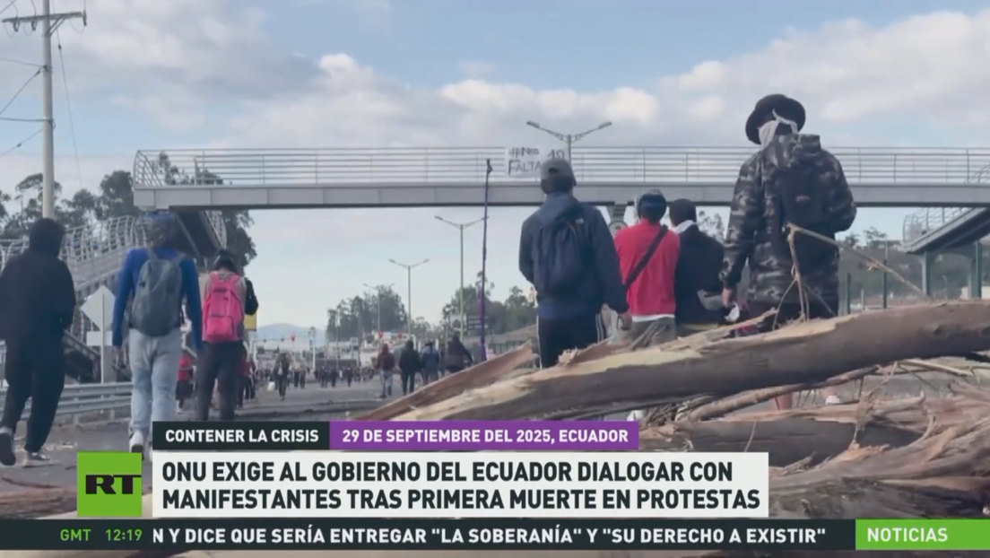 La ONU exige al Gobierno de Ecuador dialogar con manifestantes tras la primera muerte en protestas