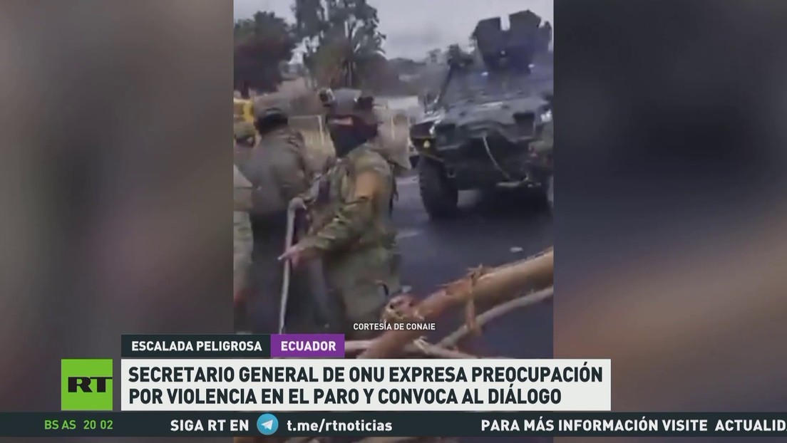 Secretario general de la ONU expresa preocupación por violencia en el paro en Ecuador e insta al diálogo