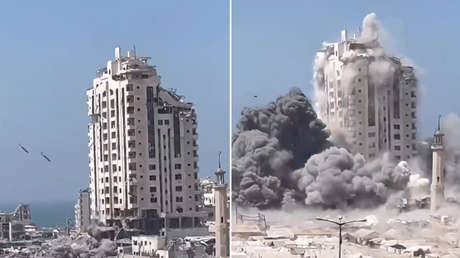 VIDEOS: Israel destruye una de las torres más altas de la ciudad de Gaza
