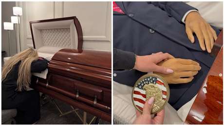 La viuda de Charlie Kirk llora sobre su ataúd en devastadoras imágenes