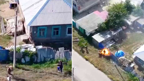 Militares ucranianos toman como rehenes a un niño y su madre y luego la matan con drones (VIDEO)
