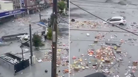 VIDEO: El supertifón Ragasa convierte calles en ríos en Taiwán