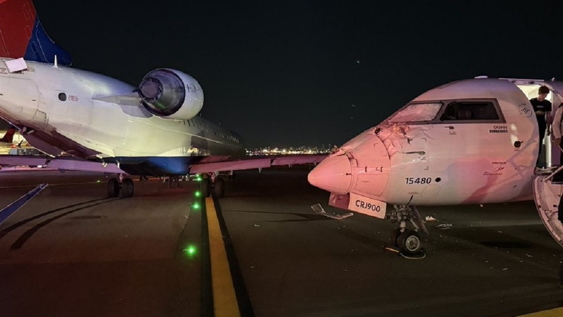 VIDEO: Dos aviones chocan en un aeropuerto de Nueva York