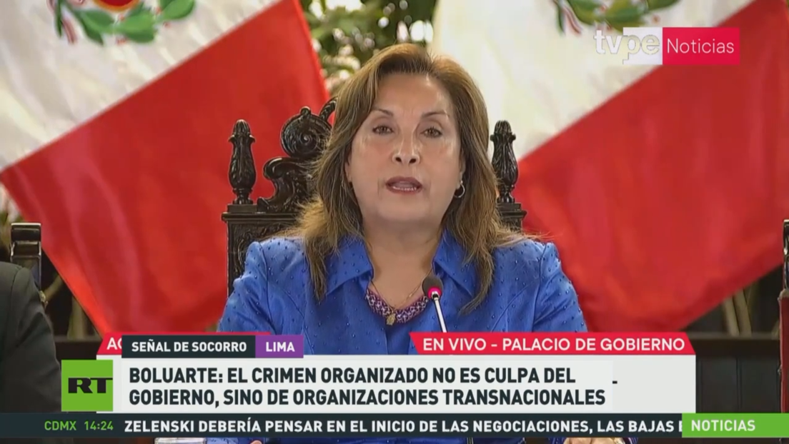Boluarte: El crimen organizado no es culpa del Gobierno, sino de organizaciones transnacionales 