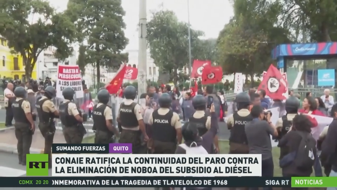 En Ecuador, la CONAIE ratifica la continuidad del paro contra la eliminación de Novoa del subsidio del diésel 