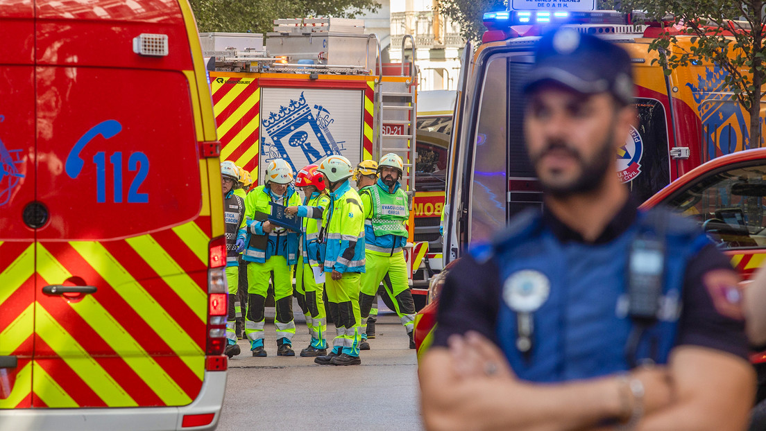 Un edificio se derrumba en el centro de Madrid