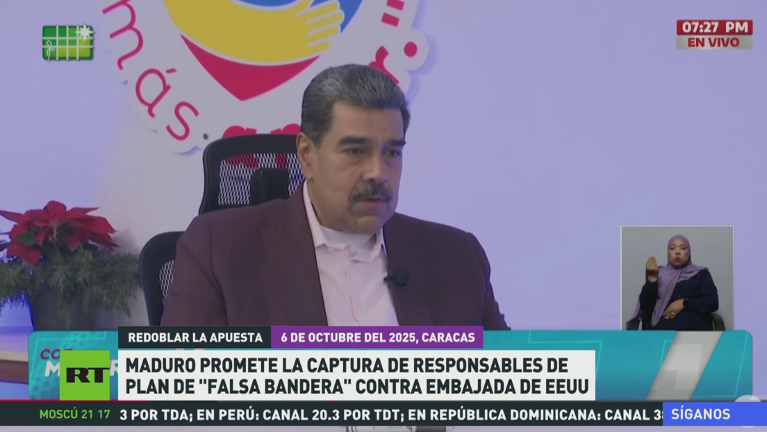 Maduro promete la captura de responsables de plan de "falsa bandera" contra Embajada de EE.UU.