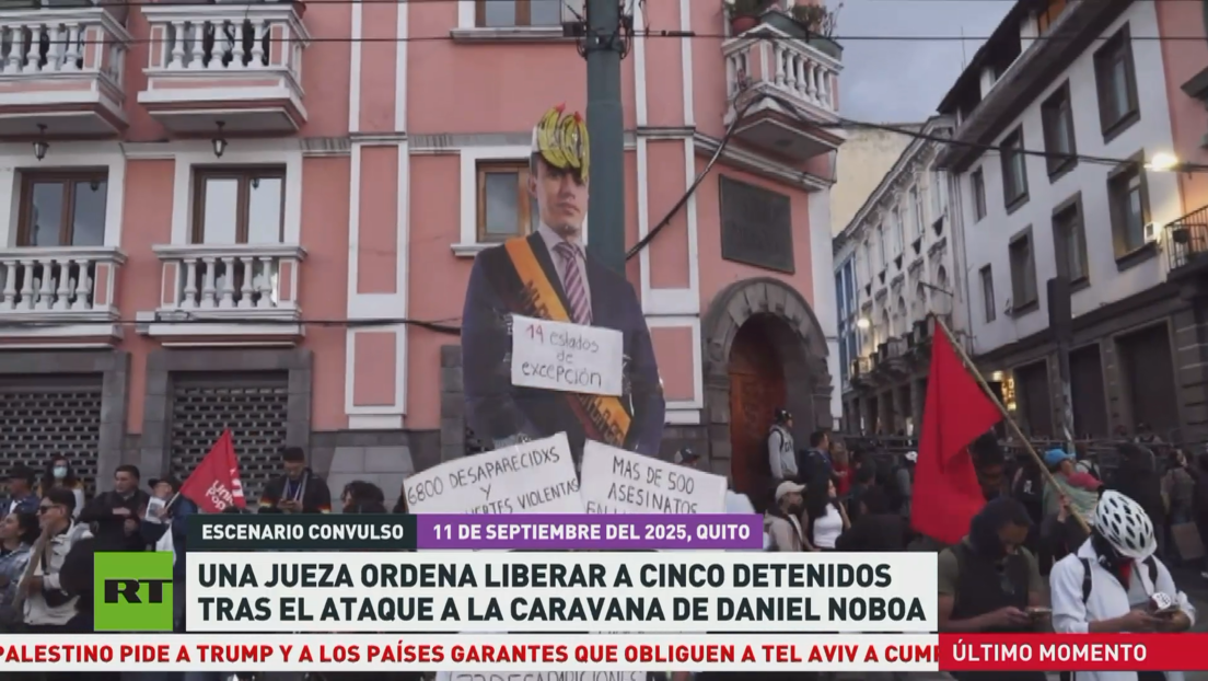 Una jueza ordena liberar a cinco detenidos tras el ataque a la caravana de Daniel Noboa