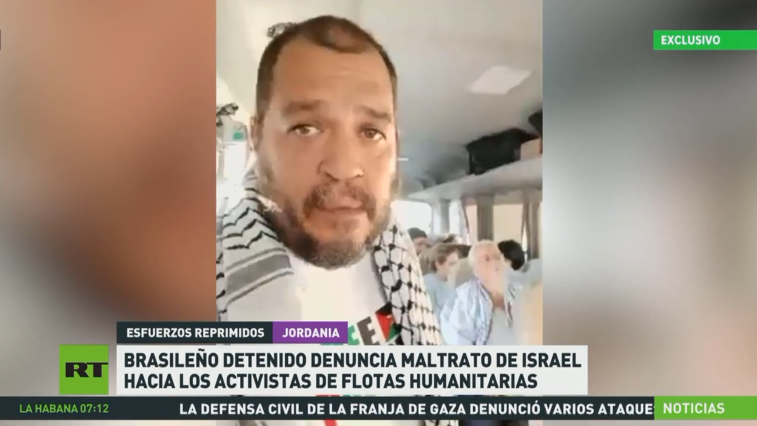 Brasileño detenido denuncia maltrato de Israel contra activistas de flotillas humanitarias
