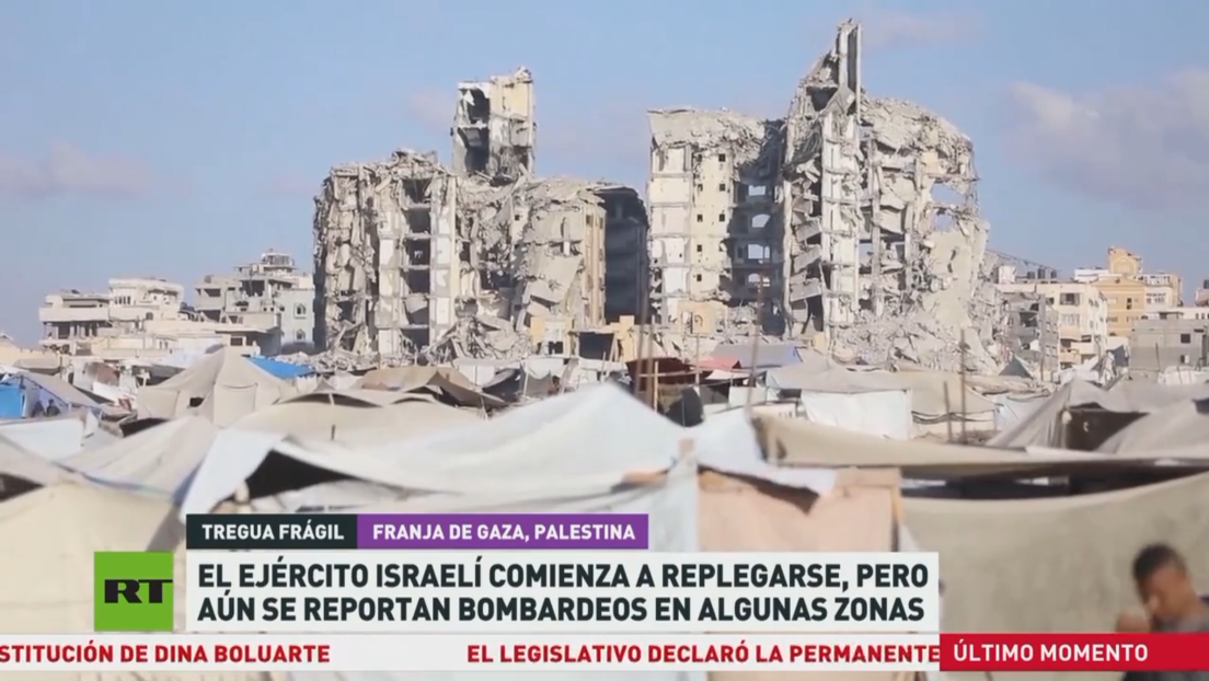 El Ejército israelí comienza a replegarse de Gaza, mientras se reportan algunos bombardeos