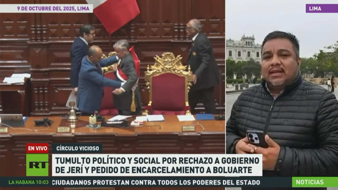 Perú: Tumulto político y social por rechazo a Gobierno de Jerí y pedido de encarcelamiento a Boluarte