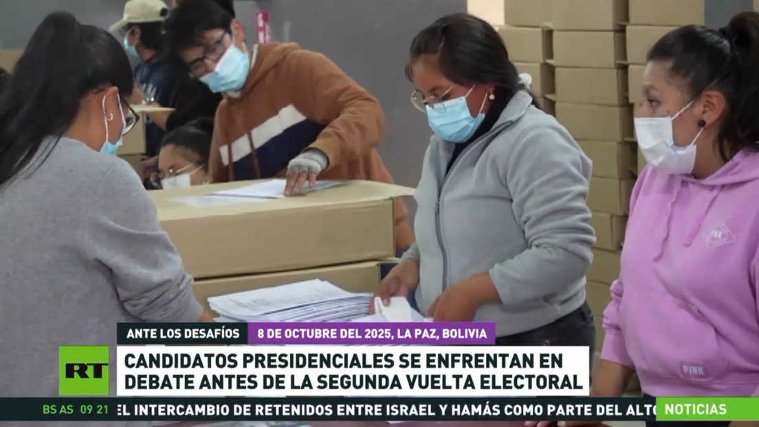 Candidatos presidenciales de Bolivia se enfrentan en un debate antes de la segunda vuelta electoral