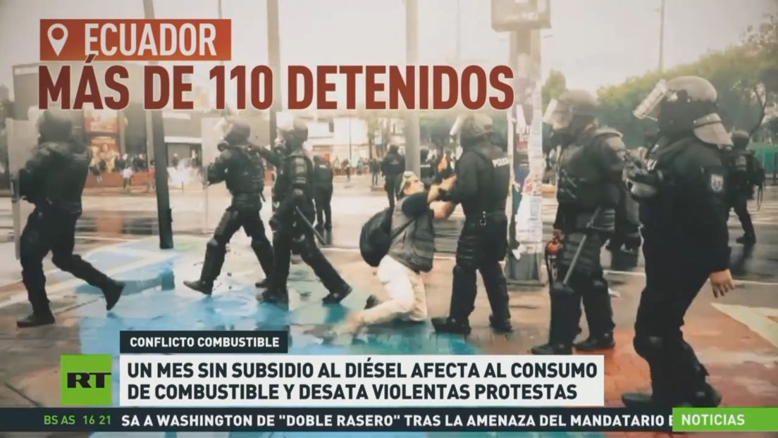 Un mes sin subsidio al diésel afecta al consumo de combustible y desata violentas protestas en Ecuador