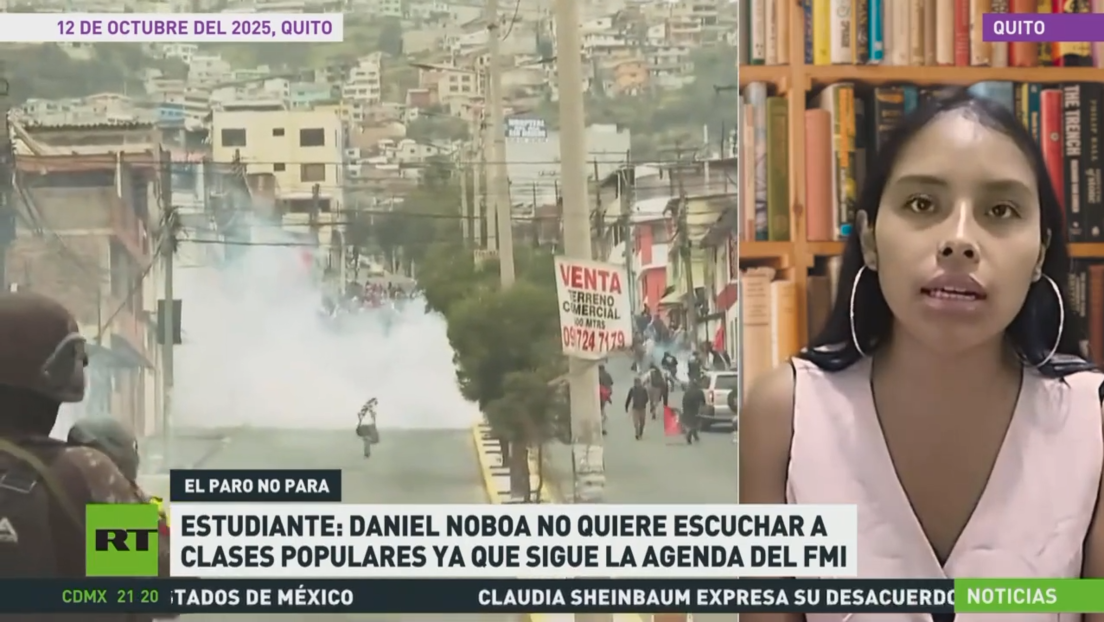Manifestante: Daniel Noboa no escucha a las clases populares, ya que sigue la agenda del FMI
