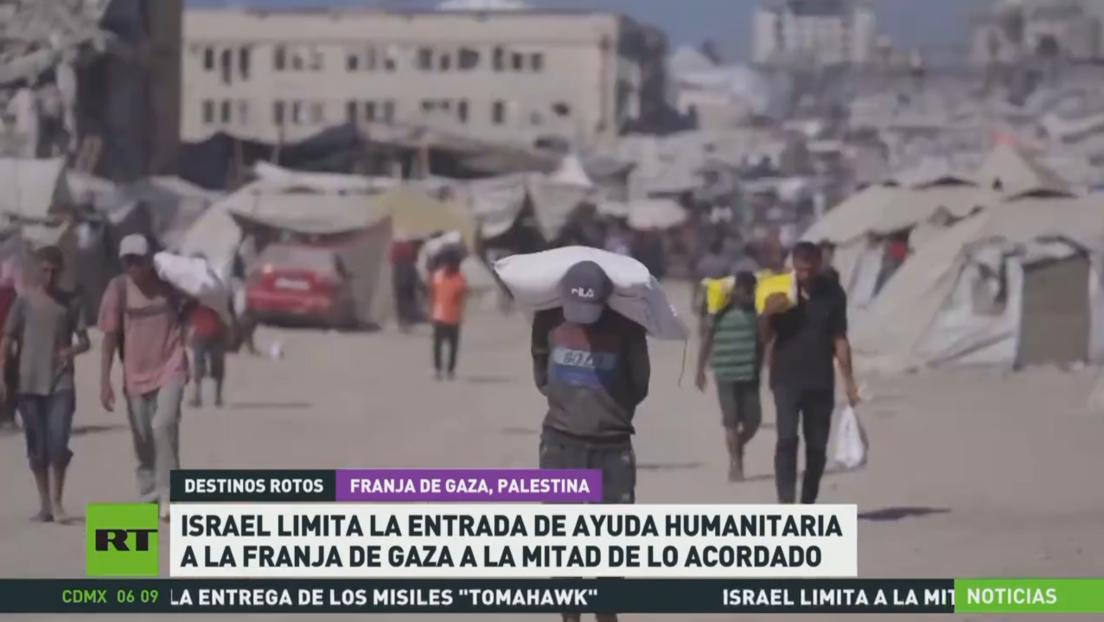 Israel limita la entrada de ayuda humanitaria a Gaza a la mitad de lo acordado