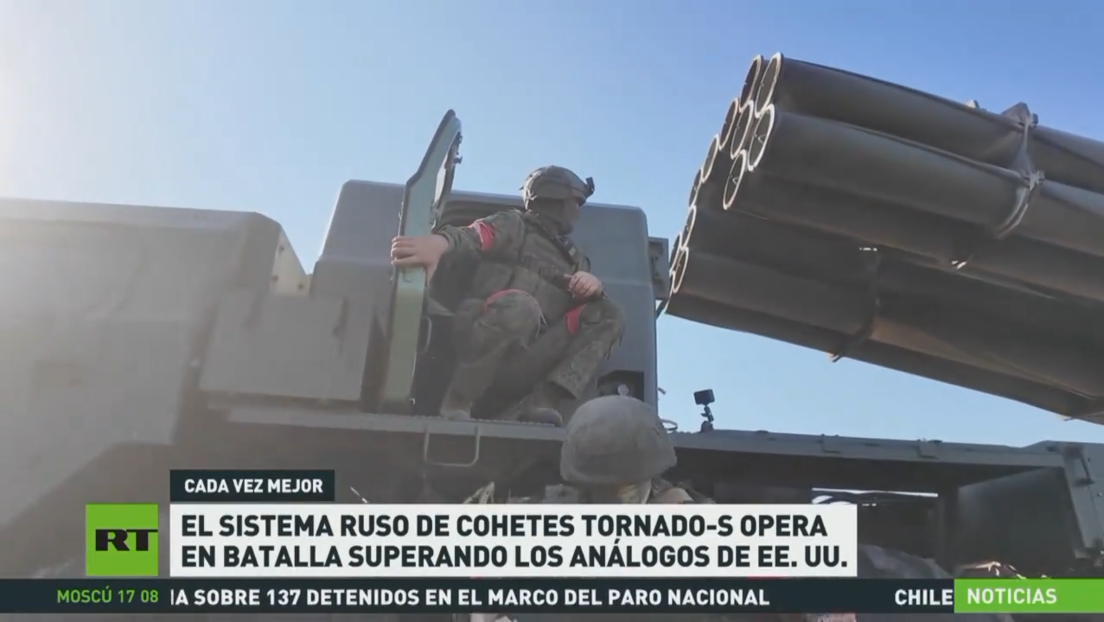 El sistema ruso de cohetes Tornado-S opera en batalla superando los análogos de EE.UU.