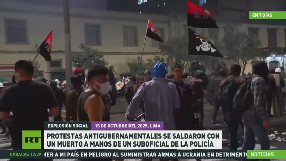 Protestas antigubernamentales en Perú se saldan con un muerto a manos de un suboficial de la Policía