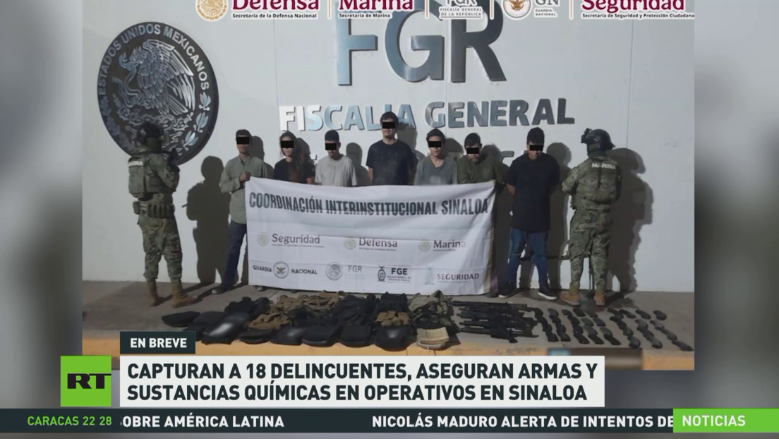 Fuerzas federales capturan a al menos 18 delincuentes en México