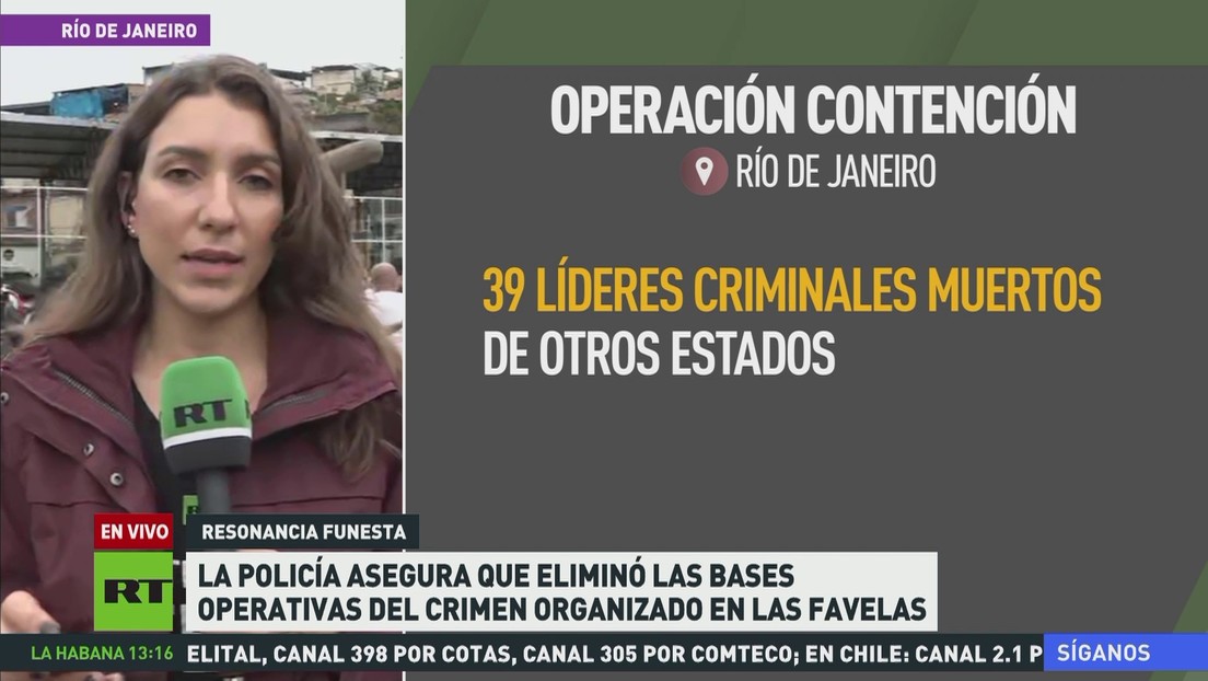 Policía brasileña asegura que eliminó las bases operativas del crimen organizado tras megaoperación en las favelas