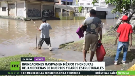 Inundaciones en México y Honduras dejan decenas de muertos y daños estructurales