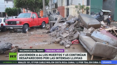 Ascienden a 64 los muertos y 65 continúan desaparecidos por intensas lluvias en México