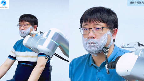 Sin rasguño, ni vacilación: robot afeita a un hombre (VIDEO)