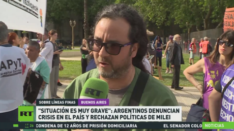 "Situación muy grave": Argentinos denuncian crisis en el país y rechazan políticas de Milei