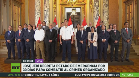 José Jerí decreta estado de emergencia por 30 días para combatir el crimen organizado