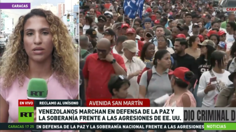 Venezolanos marchan en defensa de la paz y la soberanía frente a las agresiones de EE.UU.