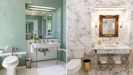 Trump presume de renovar el baño Lincoln de la Casa Blanca y así se ve ahora (FOTOS)