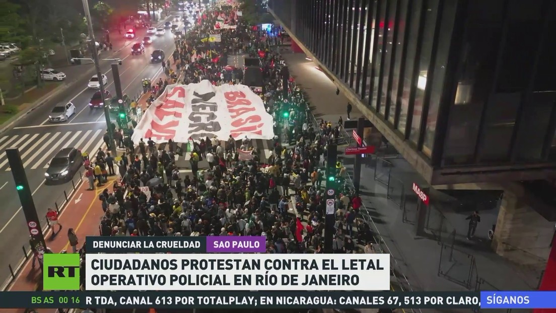 Ciudadanos protestan contra el letal operativo policial en Río de Janeiro