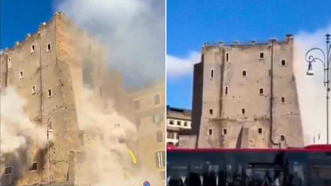 Se derrumba parte de una torre medieval en el centro de Roma (VIDEOS)