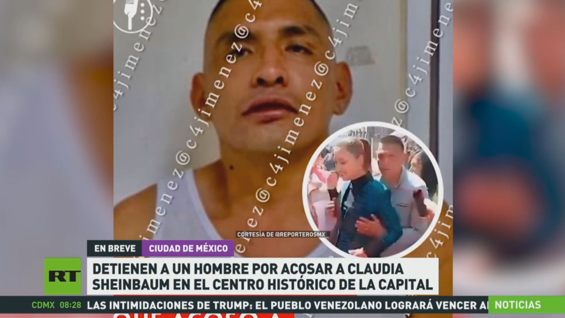 Detienen a un hombre por acosar a Claudia Sheinbaum en el centro histórico de Ciudad de México