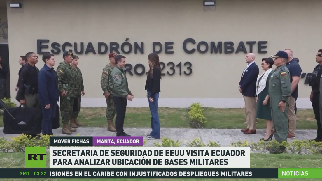 Secretaria de Seguridad de EE.UU. visita Ecuador para analizar ubicación de bases militares