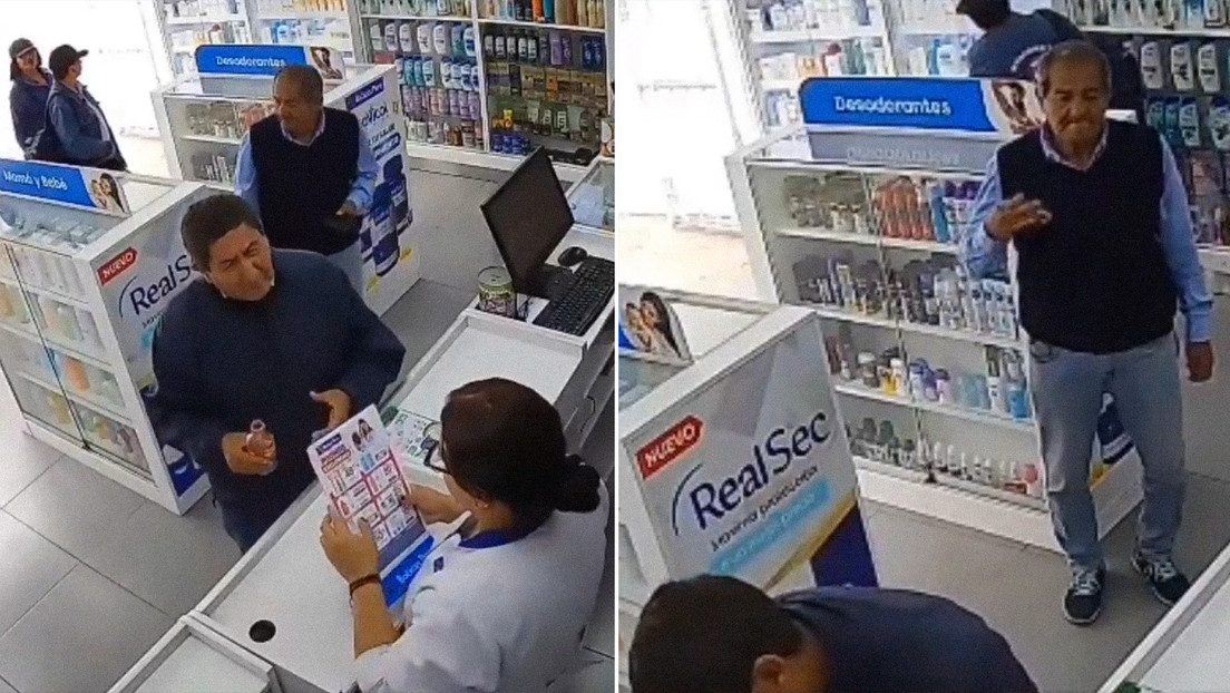 VIDEO: Banda de ancianos delincuentes roba una farmacia con una maniobra ingeniosa
