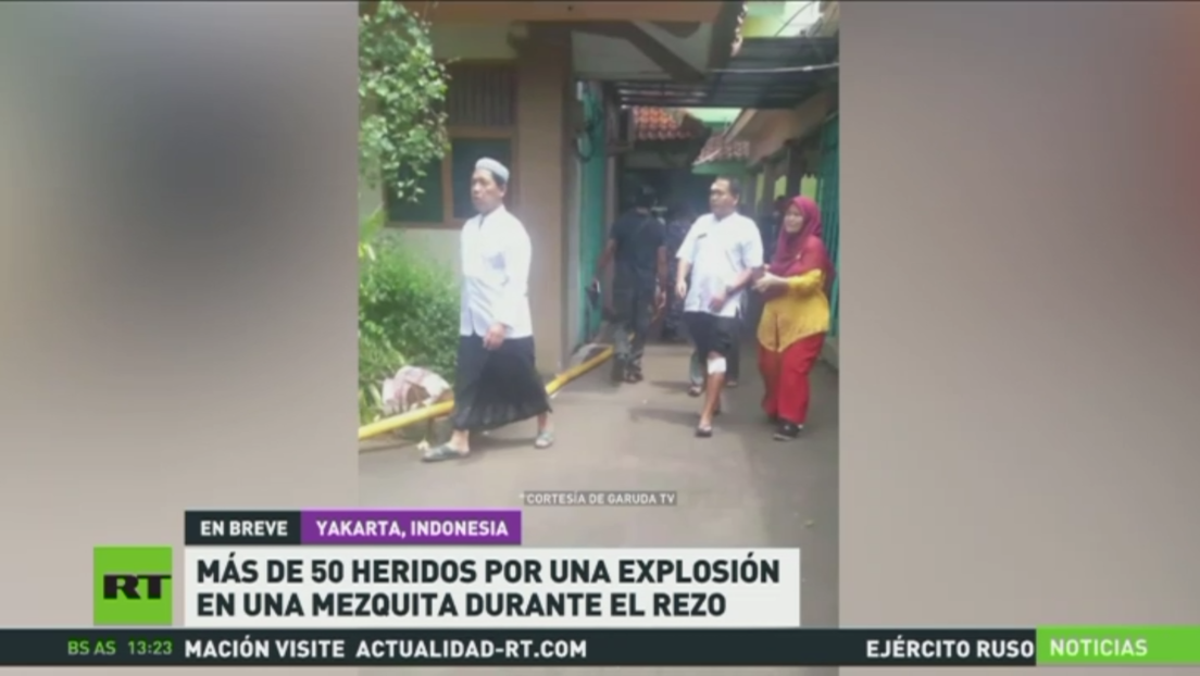 Más de 50 heridos por una explosión en una mezquita durante el rezo en Indonesia