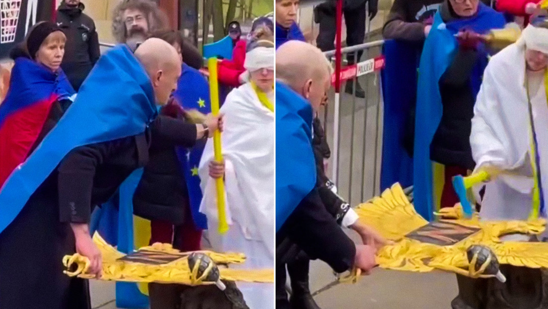 VIDEO: Activistas ucranianos dan con el método más tajante para 'castigar' a Rusia