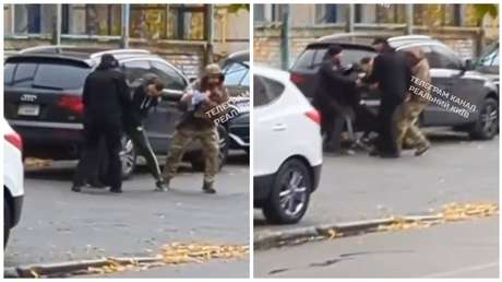 VIDEO: Reclutadores ucranianos se llevan a un profesor delante de alumnos