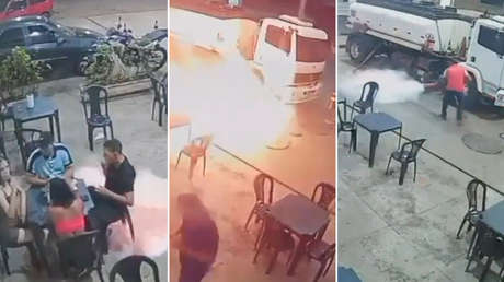 VIDEO: Joven casi causa una tragedia al encender un cigarrillo cerca de un camión cisterna