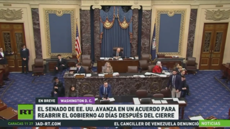 Senado de EE.UU. avanza acuerdo para reabrir el Gobierno 40 días después