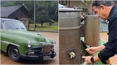 Así es el único vehículo propulsado por leña que lleva circulando por Brasil casi medio siglo